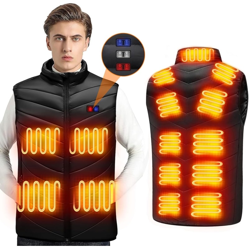 USB Heated Vest Rechargeable Smart Fleece Thermal Vest For Men And Women 2