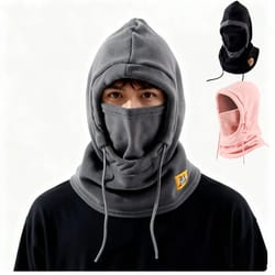winter balaclava hat with mask and neck warmer for cold weather protection