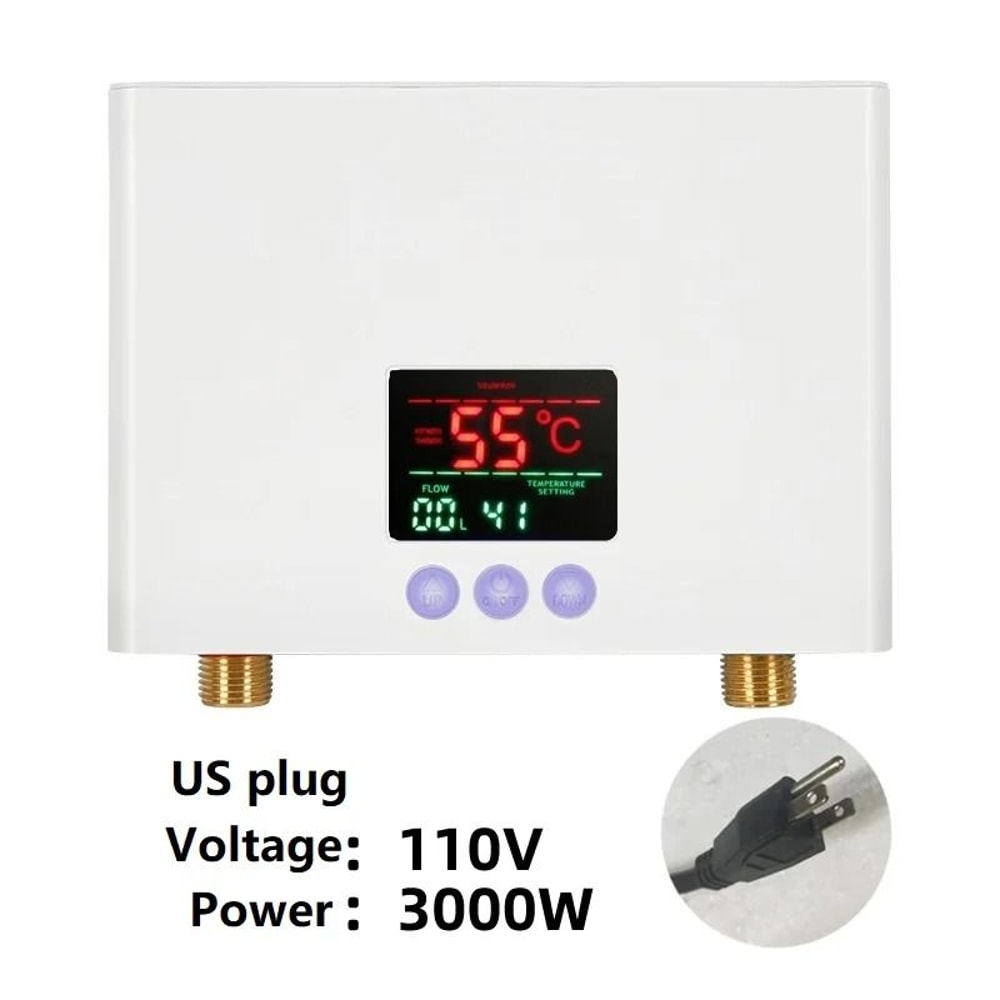 Instant Electric Water Heater Wall Mounted For Bathroom And Kitchen 110V 220V 1