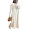 Women Winter Flannel Nightgown Long Sleeve Warm Sleepwear Dress 2