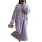 Women Winter Flannel Nightgown Long Sleeve Warm Sleepwear Dress 5