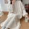 Women Winter Flannel Nightgown Long Sleeve Warm Sleepwear Dress 10