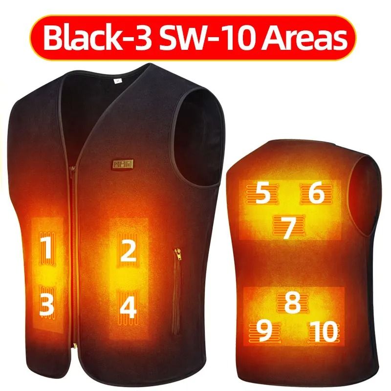 USB Heated Vest Rechargeable Smart Fleece Thermal Vest For Men And Women 5