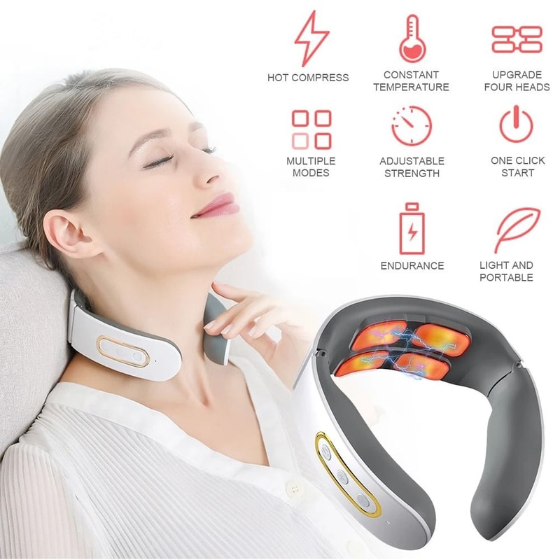 Electric Neck And Shoulder Pulse Massager With Heat Therapy 7