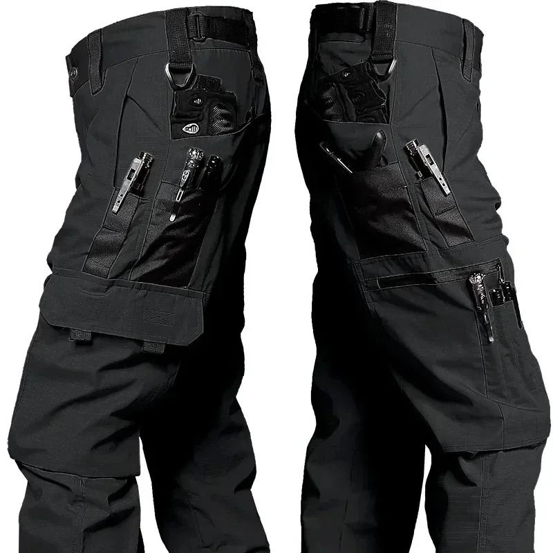 Men Tactical Cargo Work Pants Waterproof Outdoor Hiking Trousers 1