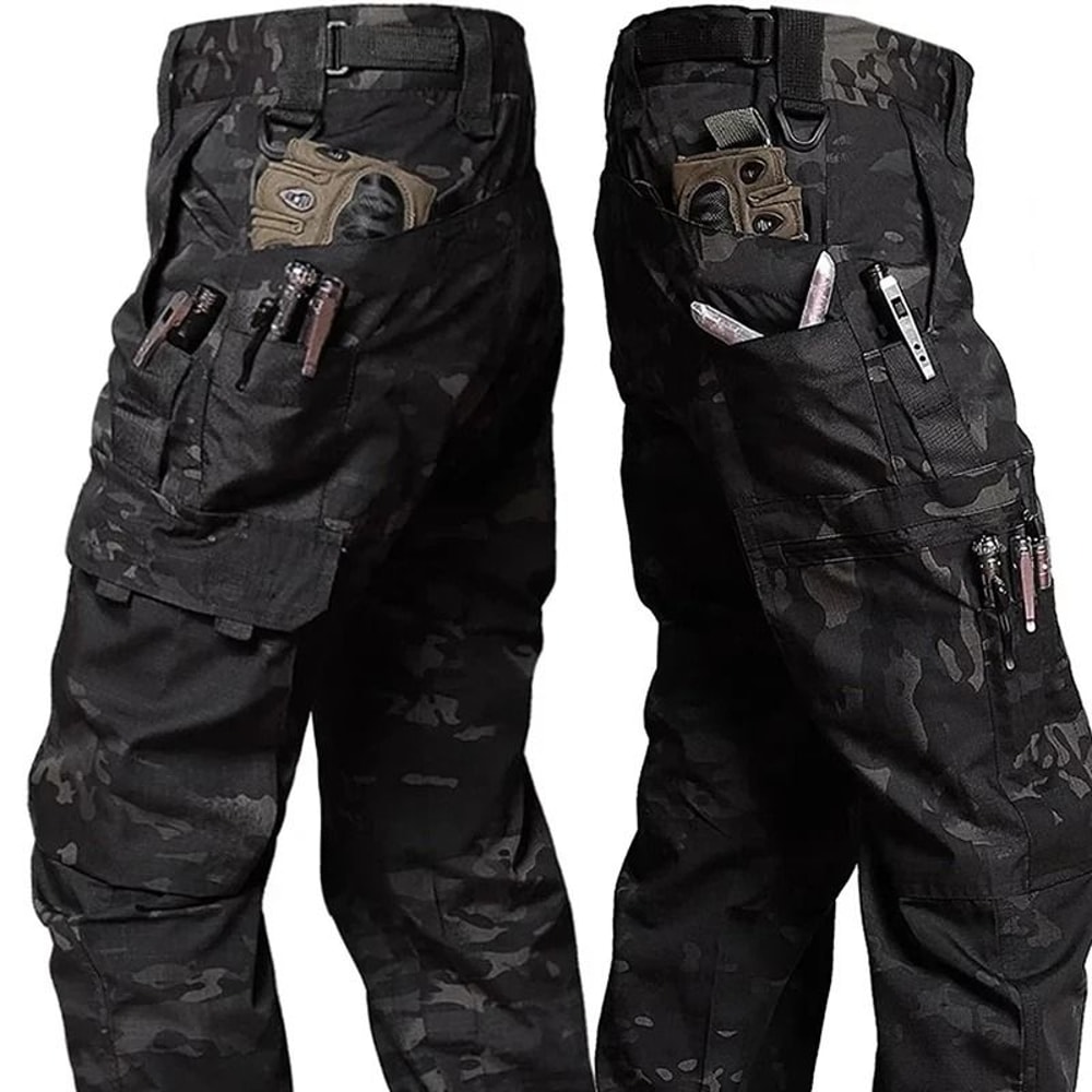 Men Tactical Cargo Work Pants Waterproof Outdoor Hiking Trousers 3