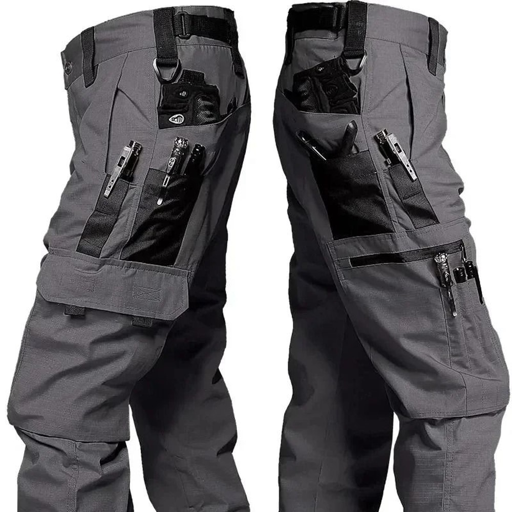 Men Tactical Cargo Work Pants Waterproof Outdoor Hiking Trousers 5