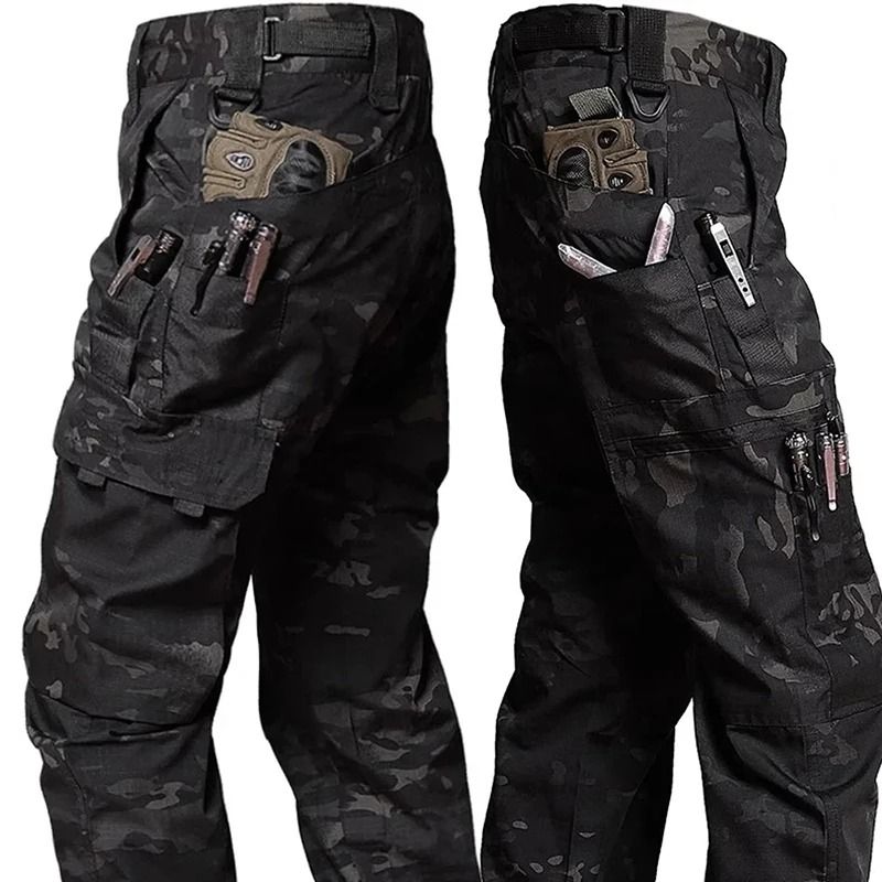 Men Tactical Cargo Work Pants Waterproof Outdoor Hiking Trousers 8