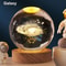 3D Crystal Ball LED Galaxy Lamp With Solar System Engraving 3