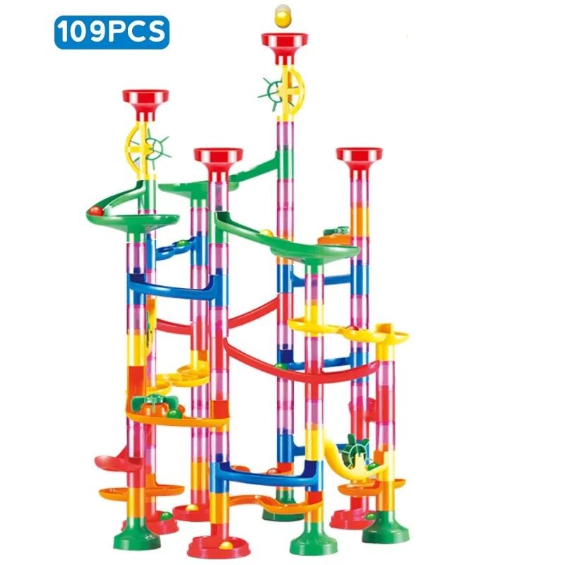 Kids Marble Run Building Blocks Race Track Set 11