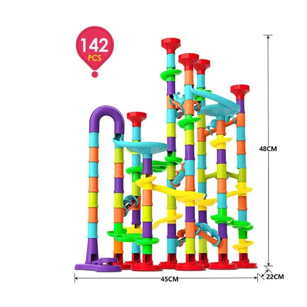 Kids Marble Run Building Blocks Race Track Set 12