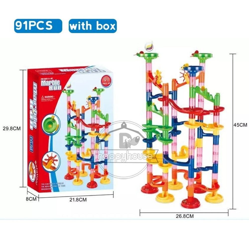 Kids Marble Run Building Blocks Race Track Set 8