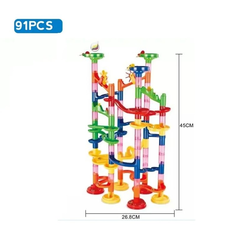 Kids Marble Run Building Blocks Race Track Set 16