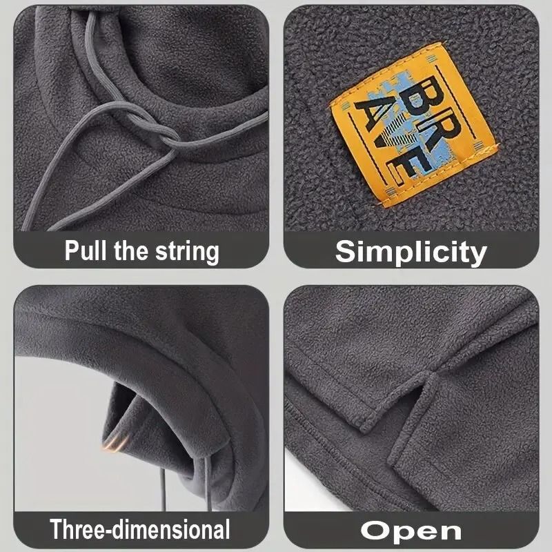 Unisex Winter Balaclava Knit Hood Windproof Face Mask For Cold Weather Riding 7