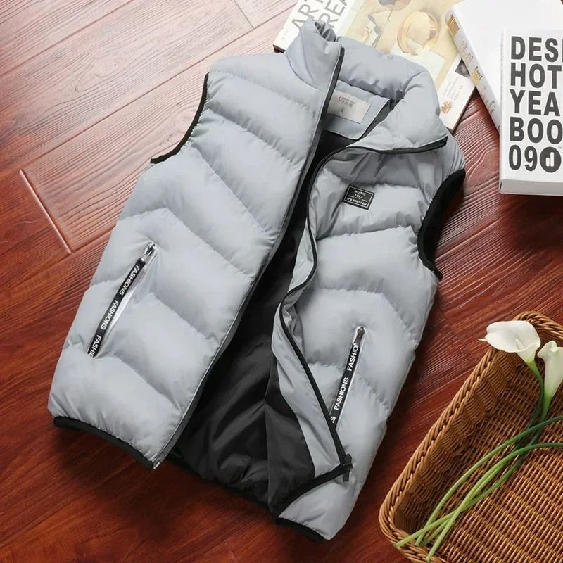 Mens Winter Puffer Vest Sleeveless Windproof Down Waistcoat 3