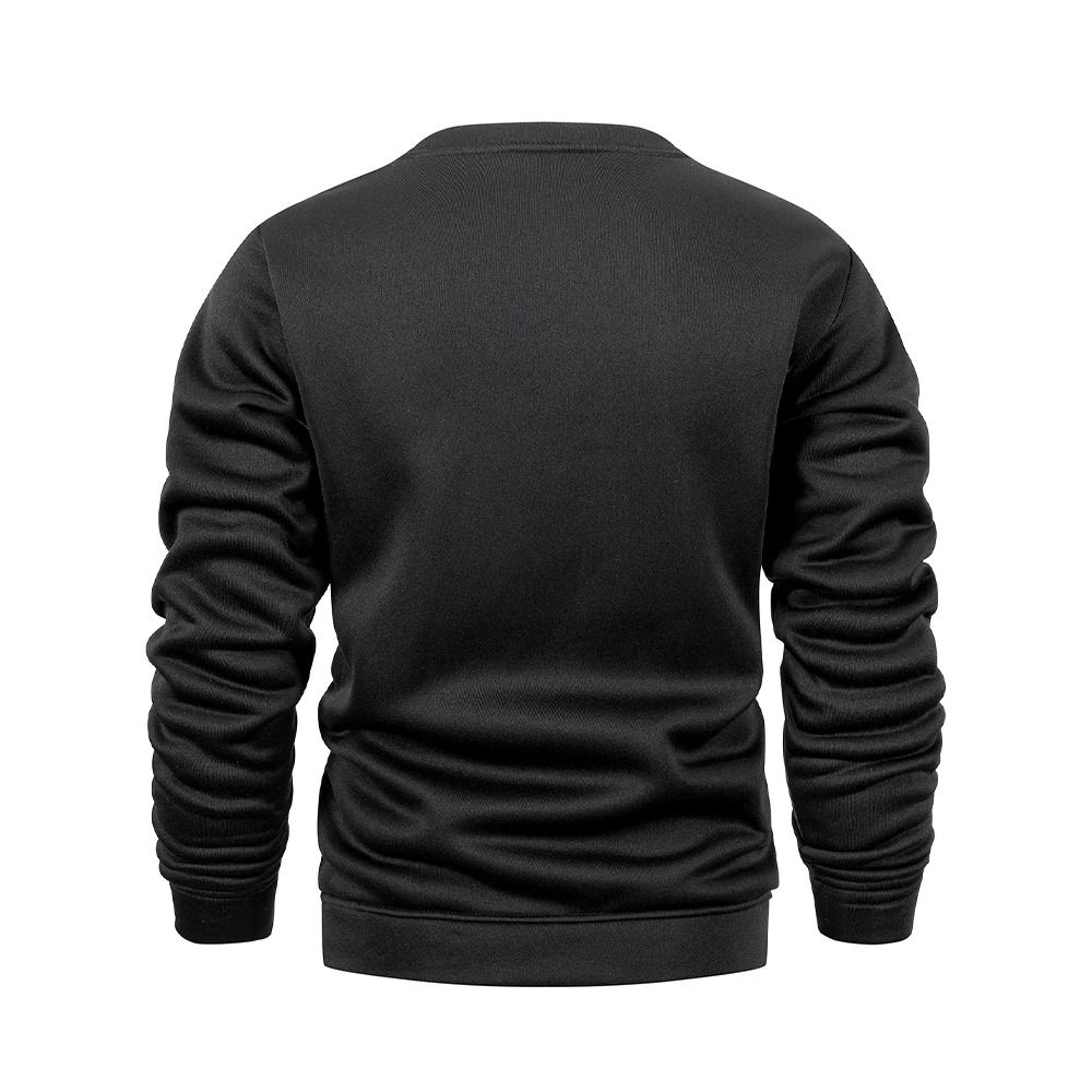 Mens Crew Neck Pullover Sweatshirt Casual Long Sleeve Top 2