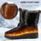 Womens Waterproof Winter Ankle Boots With Fur Lining And Low Heel 0