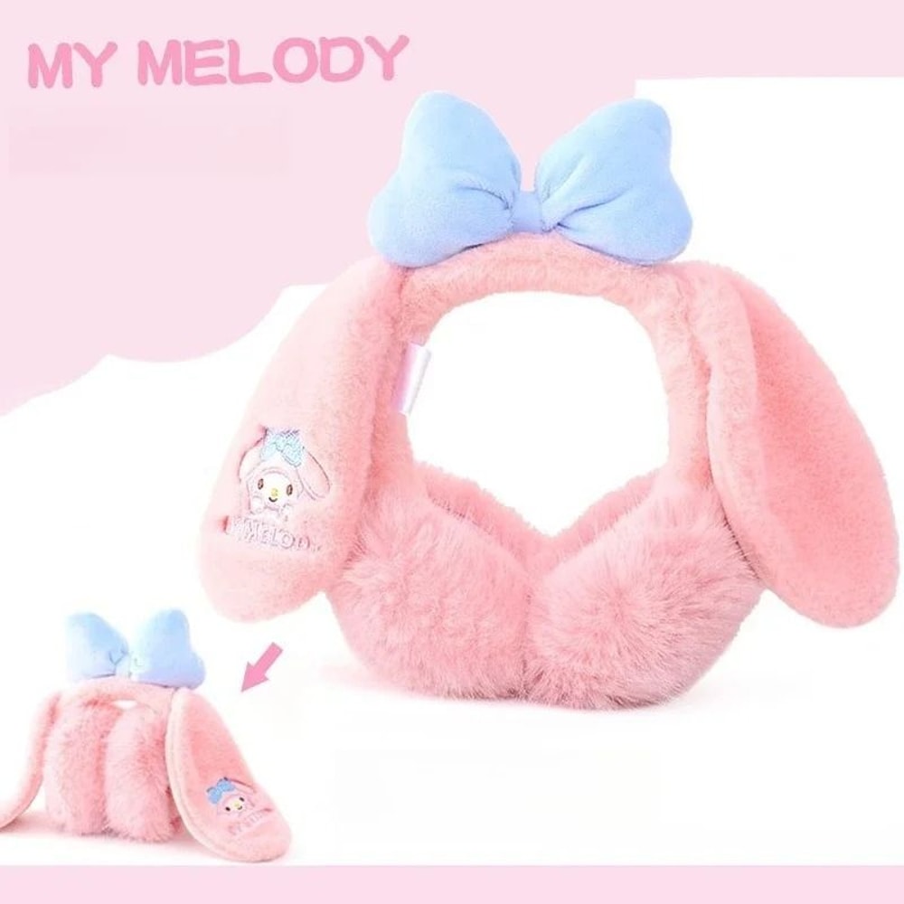 Sanrio Cute Plush Foldable Winter Earmuffs For Kids And Teens 3