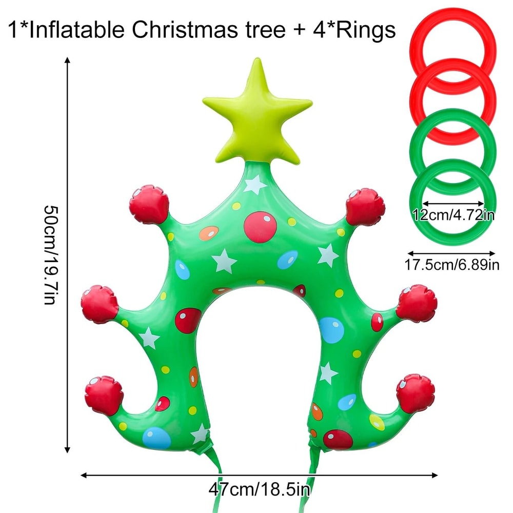 Inflatable Christmas Ring Toss Headband Party Game 1