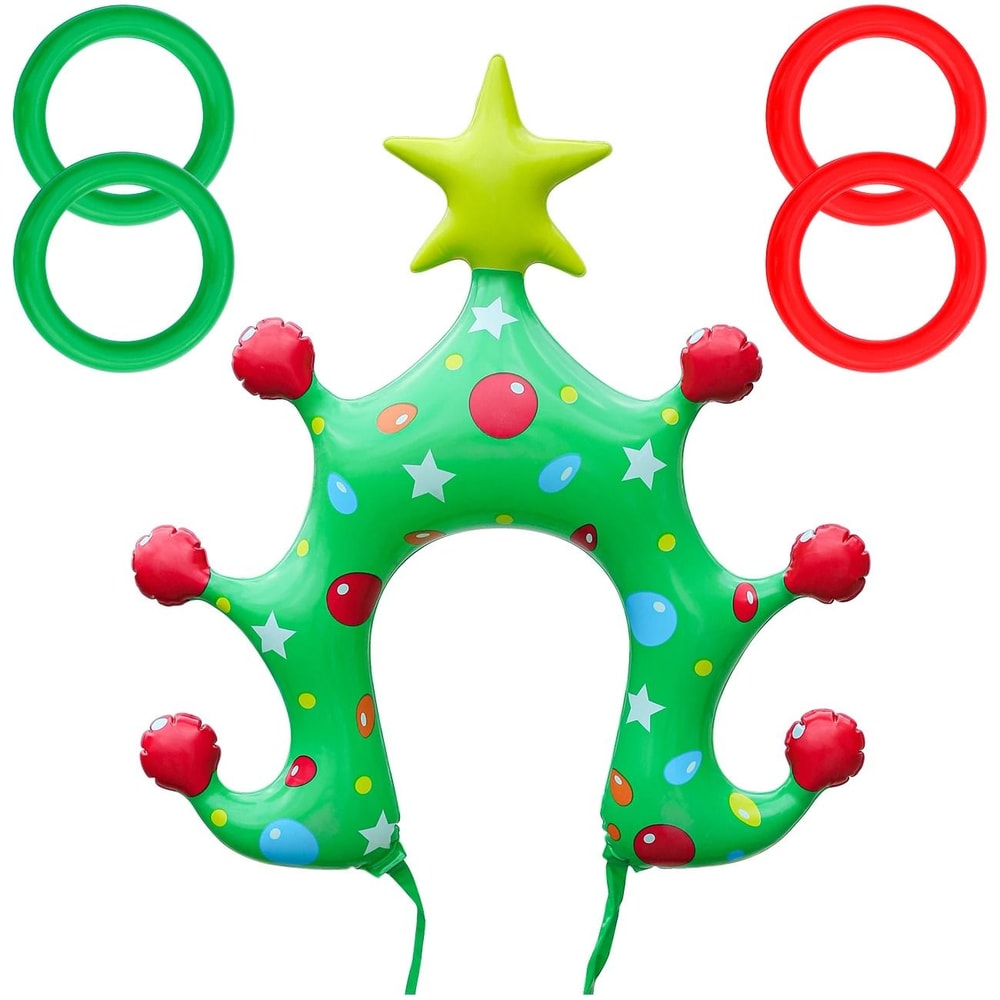 Inflatable Christmas Ring Toss Headband Party Game 2