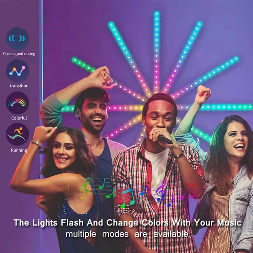 RGBIC Firework LED Strip Lights With Bluetooth App Control 4