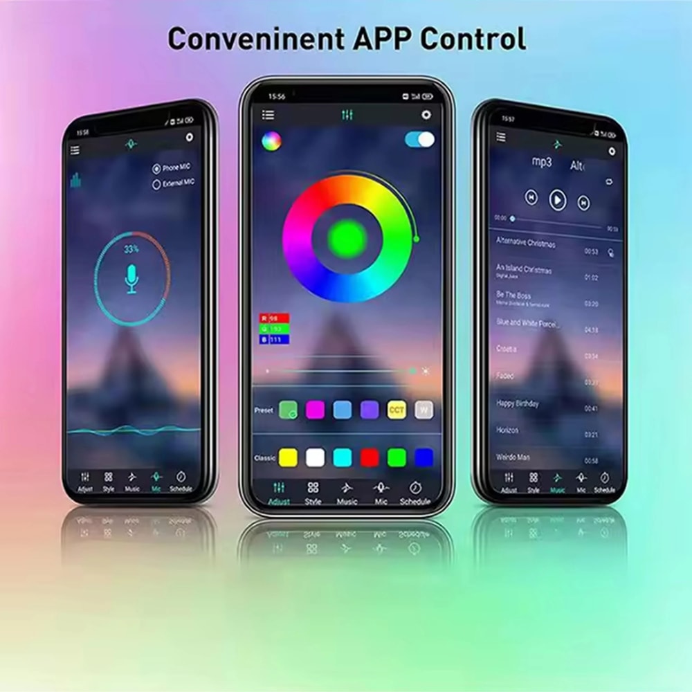 RGBIC Firework LED Strip Lights With Bluetooth App Control 5