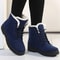 Womens Winter Fur Lined Ankle Boots With Low Heel 4