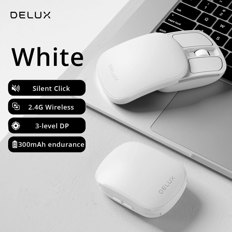 Delux Folding Wireless Mouse Bluetooth Silent Ultra Light 4