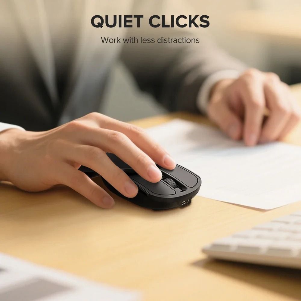 Delux Folding Wireless Mouse Bluetooth Silent Ultra Light 8