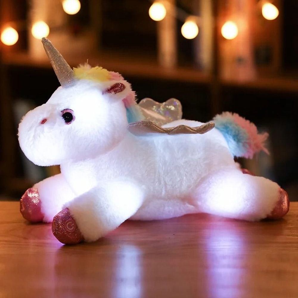 Glowing Unicorn Plush Pillow LED Light Soft Stuffed Toy Cushion For Kids And Girls 1