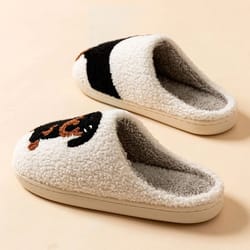 womens cute dachshund dog indoor slippers warm winter cotton shoes