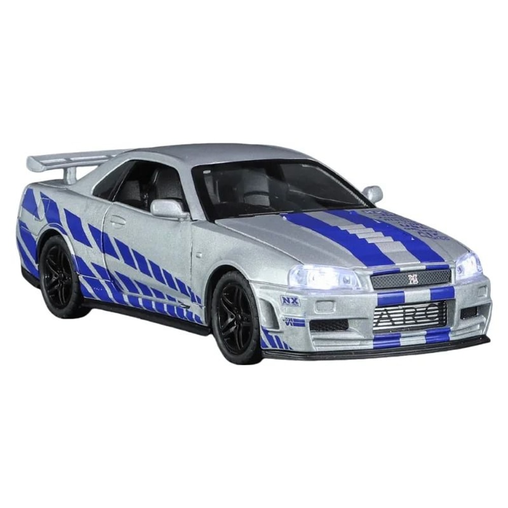 1 32 Nissan GTR R34 Skyline Diecast Alloy Model Car Collectible Toy 4
