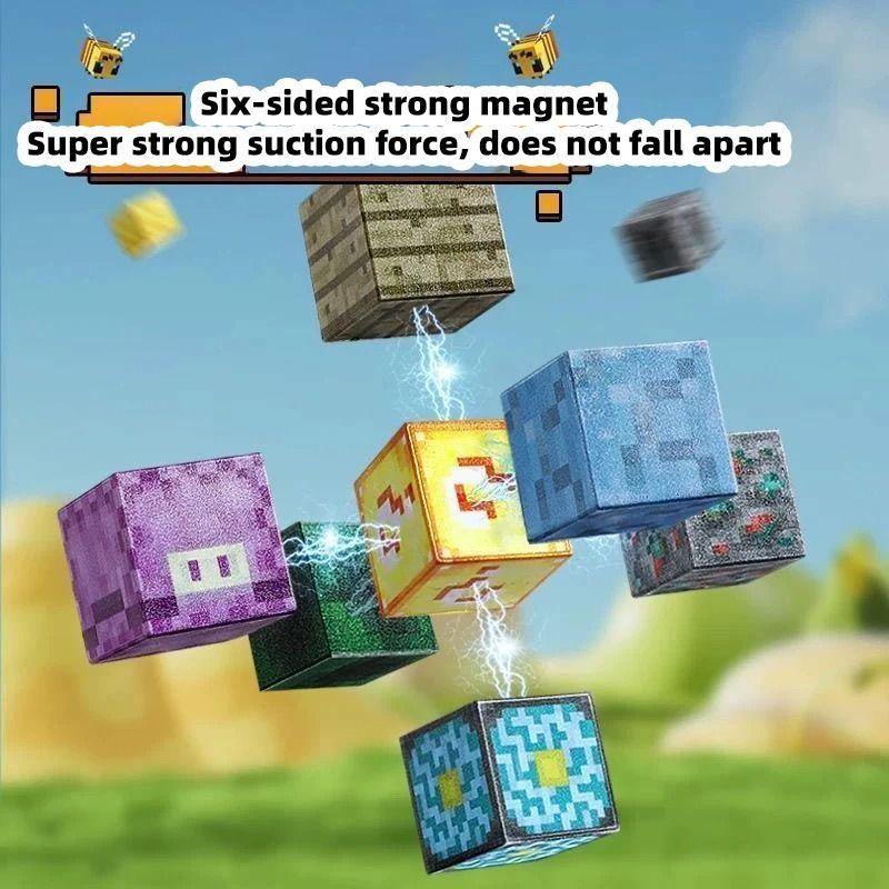Magnetic Building Blocks Storage Box Set DIY Construction Toy For Kids 6