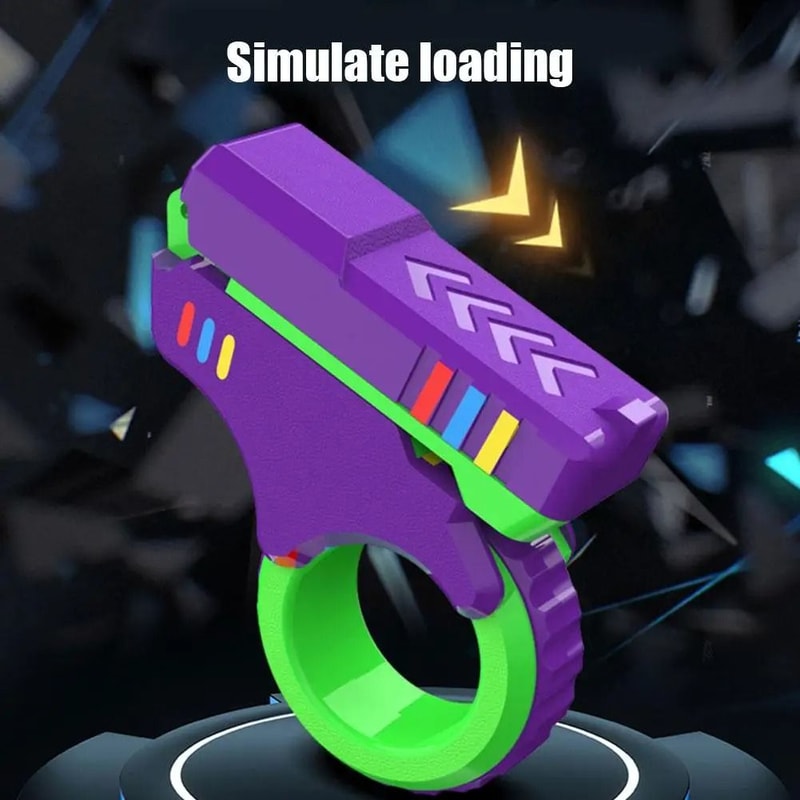 Rotary Finger Slider Fidget Toy Textured Stress Relief Desk Toy 5