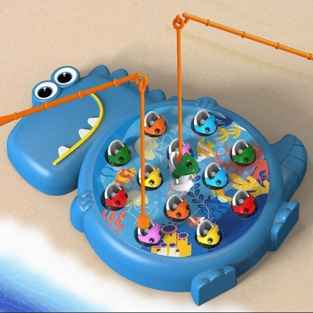 Dinosaur Magnetic Fishing Toy Montessori Learning Game With Rod For Toddlers 3