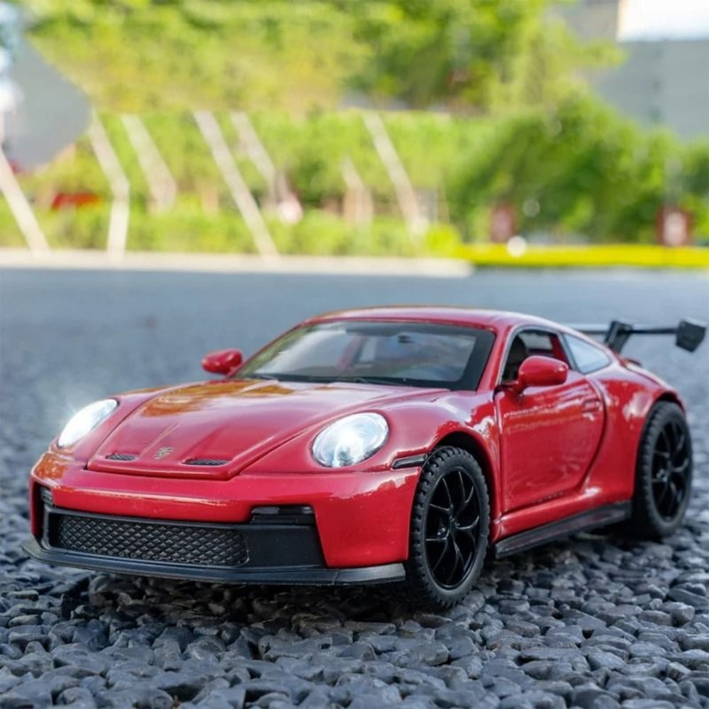 132 GT3 RS Alloy Diecast Sports Car Model With Light And Sound Toy 2