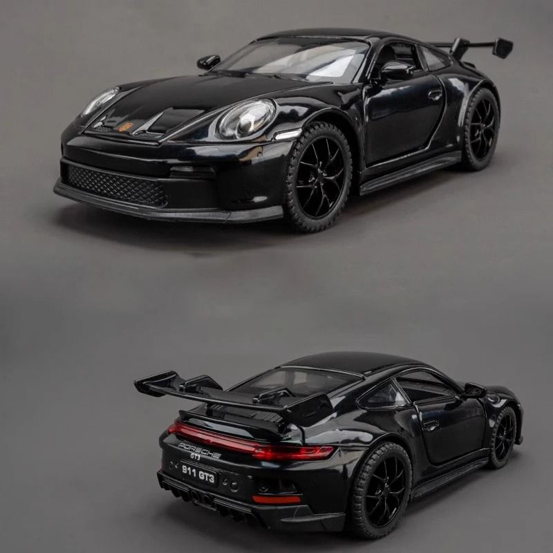 132 GT3 RS Alloy Diecast Sports Car Model With Light And Sound Toy 7