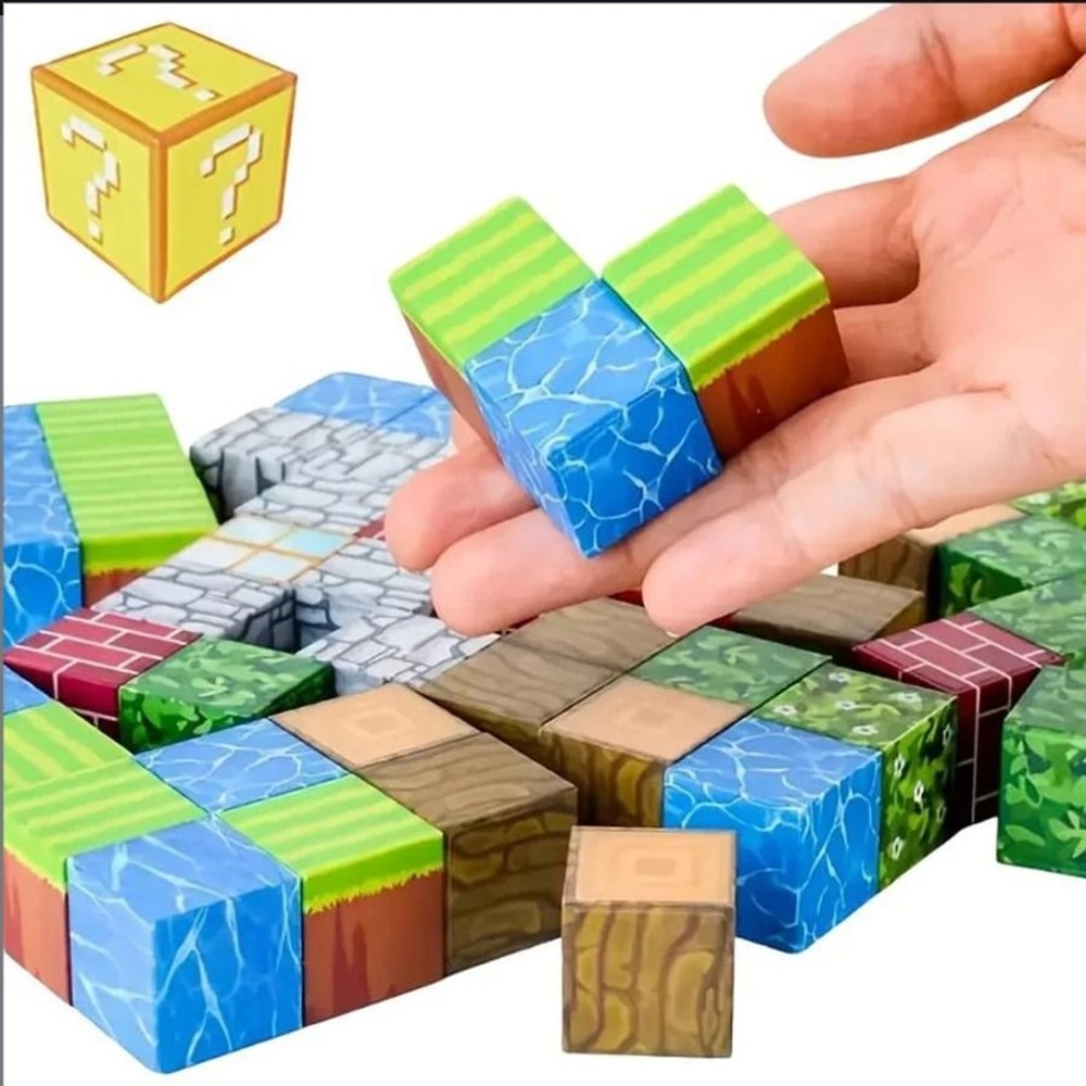 Magnetic Building Blocks Full Set DIY Construction Table Toy For Kids 4