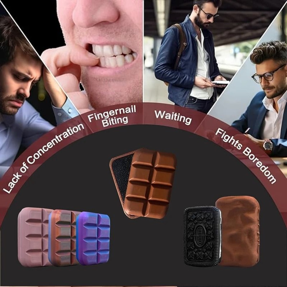 Magnetic Push Card Fidget Slider Chocolate Style Stress Relief EDC Toy 5