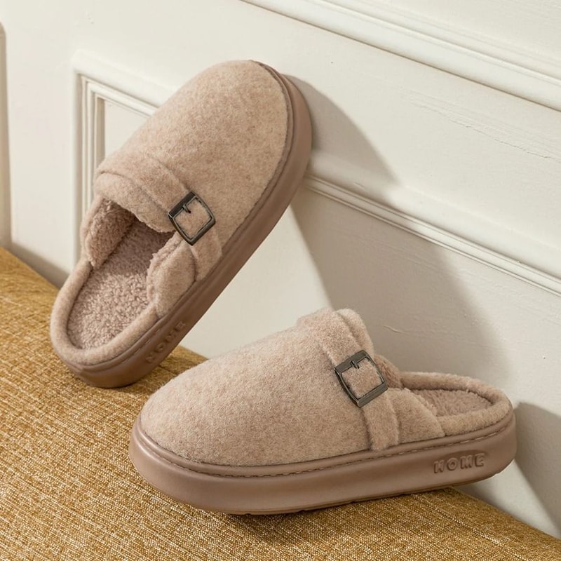 Winter Warm Indoor Outdoor Slippers For Women Soft Sole Non Slip Home Shoes 3