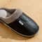 Mens Winter Indoor Slippers Waterproof PU Leather Warm House Shoes Big Sizes 4