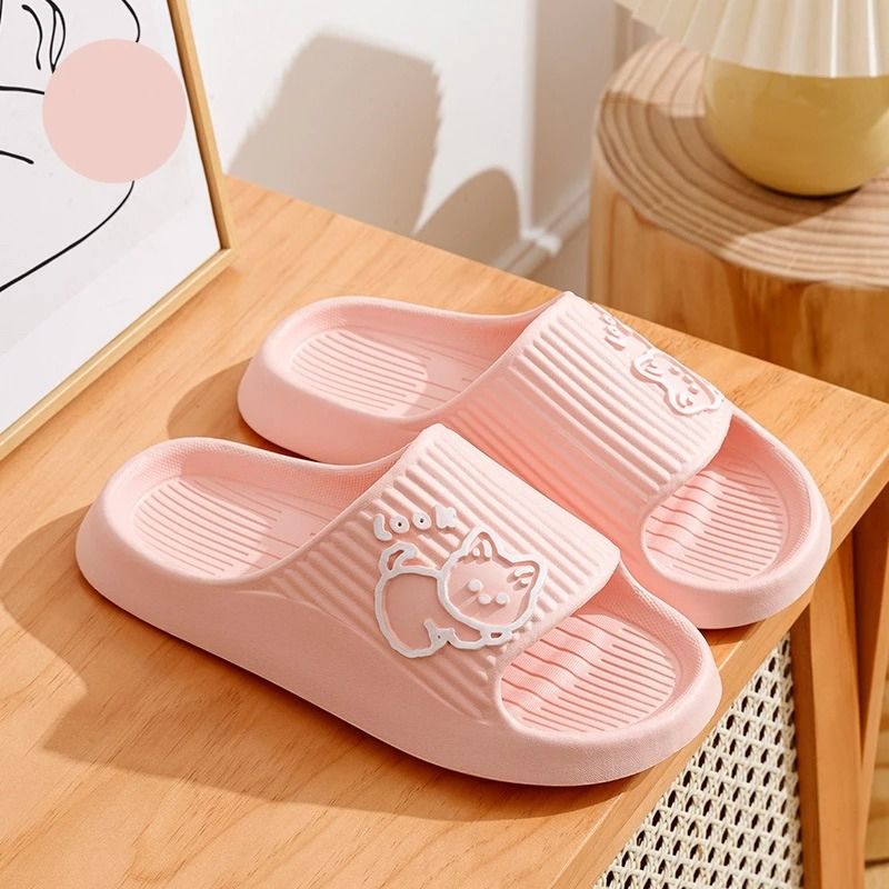 Cute Kitten Summer Indoor Slippers Soft Sole Non Slip Home Shoes For Women And Couples 1