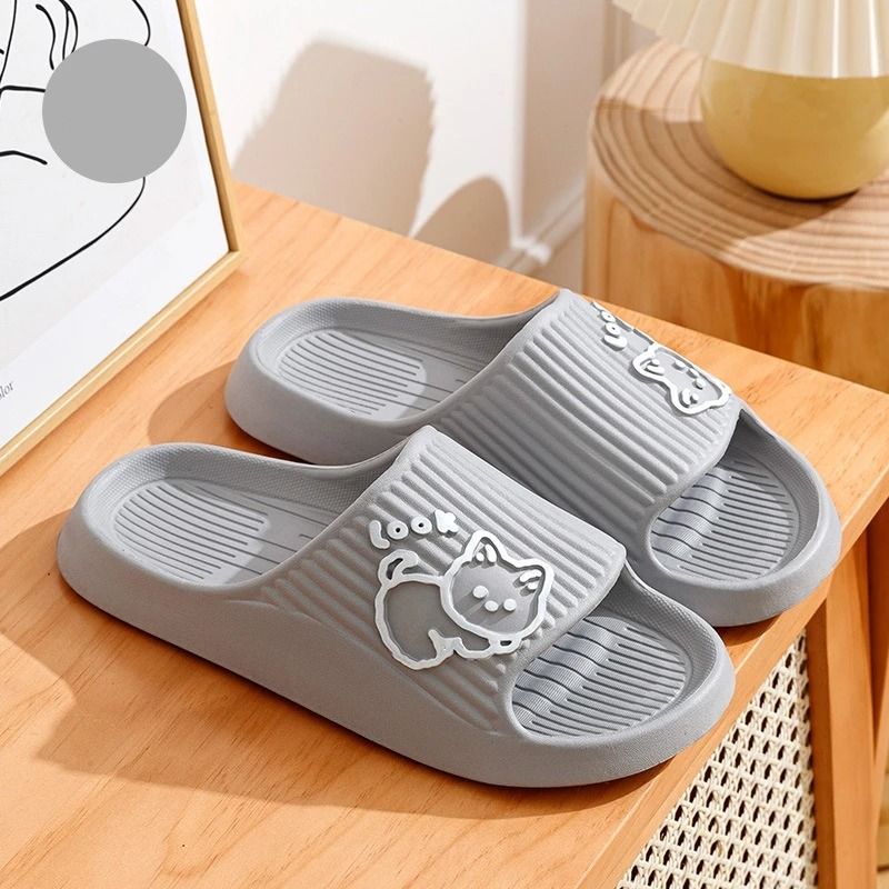 Cute Kitten Summer Indoor Slippers Soft Sole Non Slip Home Shoes For Women And Couples 5