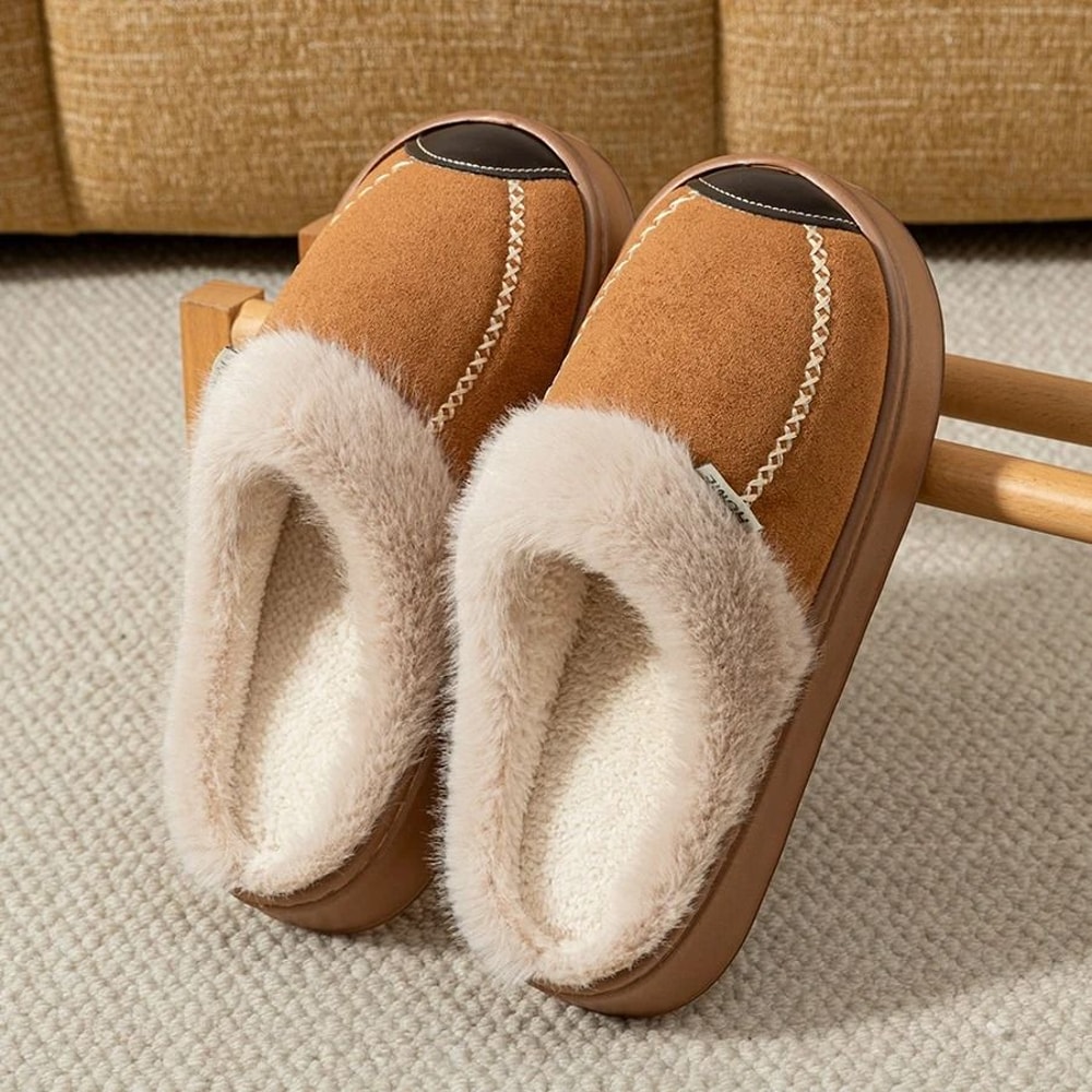 Winter Warm Thick Sole Slippers For Women Indoor Outdoor Non Slip Home Shoes 1