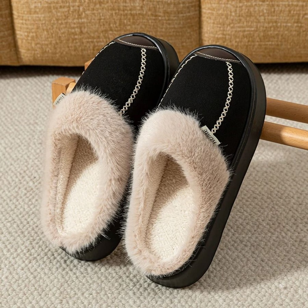 Winter Warm Thick Sole Slippers For Women Indoor Outdoor Non Slip Home Shoes 3