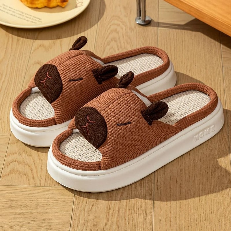 Cute Cartoon Summer Indoor Slippers For Women Soft Thick Sole Home Shoes 3