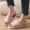 Spring Autumn Stripe Flax Indoor Slippers For Women Soft Sole Non Slip Home Shoes 0