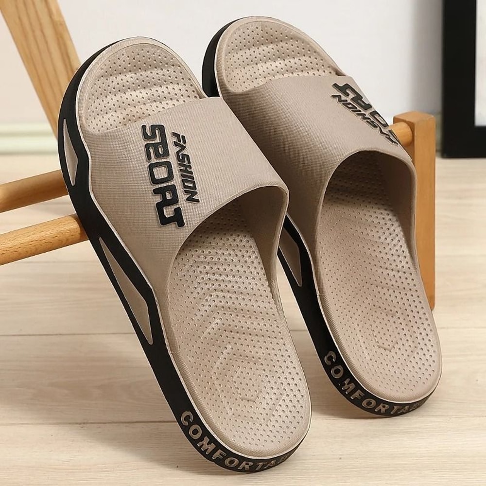 Mens Summer Sport Comfort Slides Thick Sole Breathable Slippers 9