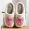 Cute Bow Children Winter Slippers Soft Parent Child House Shoes 4