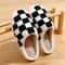 Womens Fuzzy Checker Winter Slippers Cozy Fluffy House Shoes 5